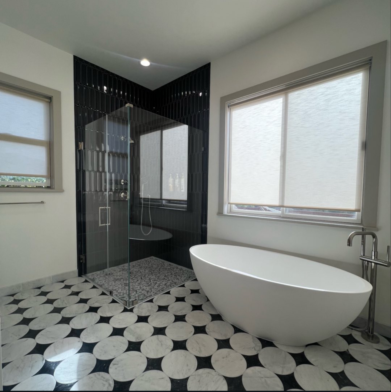 Custom glass shower enclosure in Marin County